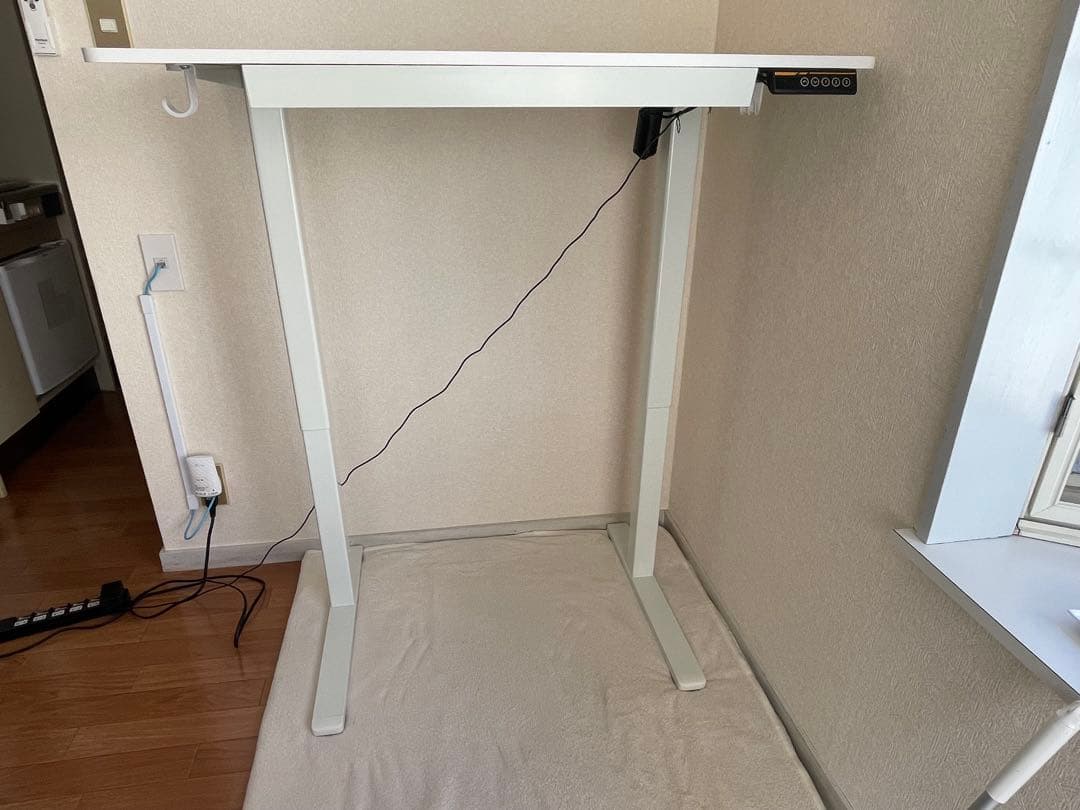 電動昇降デスク　デュアル引き出し パソコンデスク