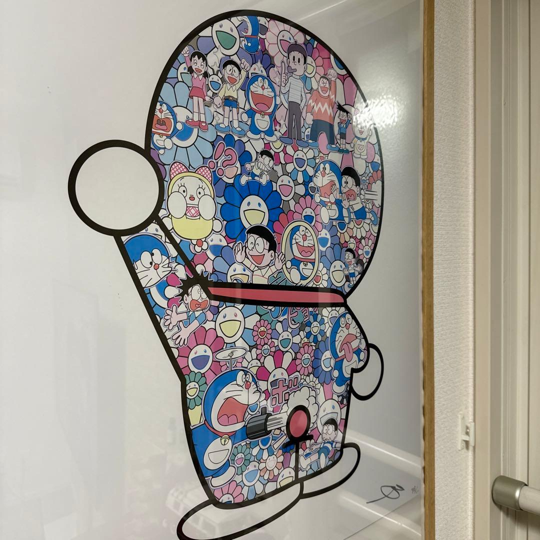 ドラえもん　村上隆　ポスター　ドラえもんがお花畑に居る