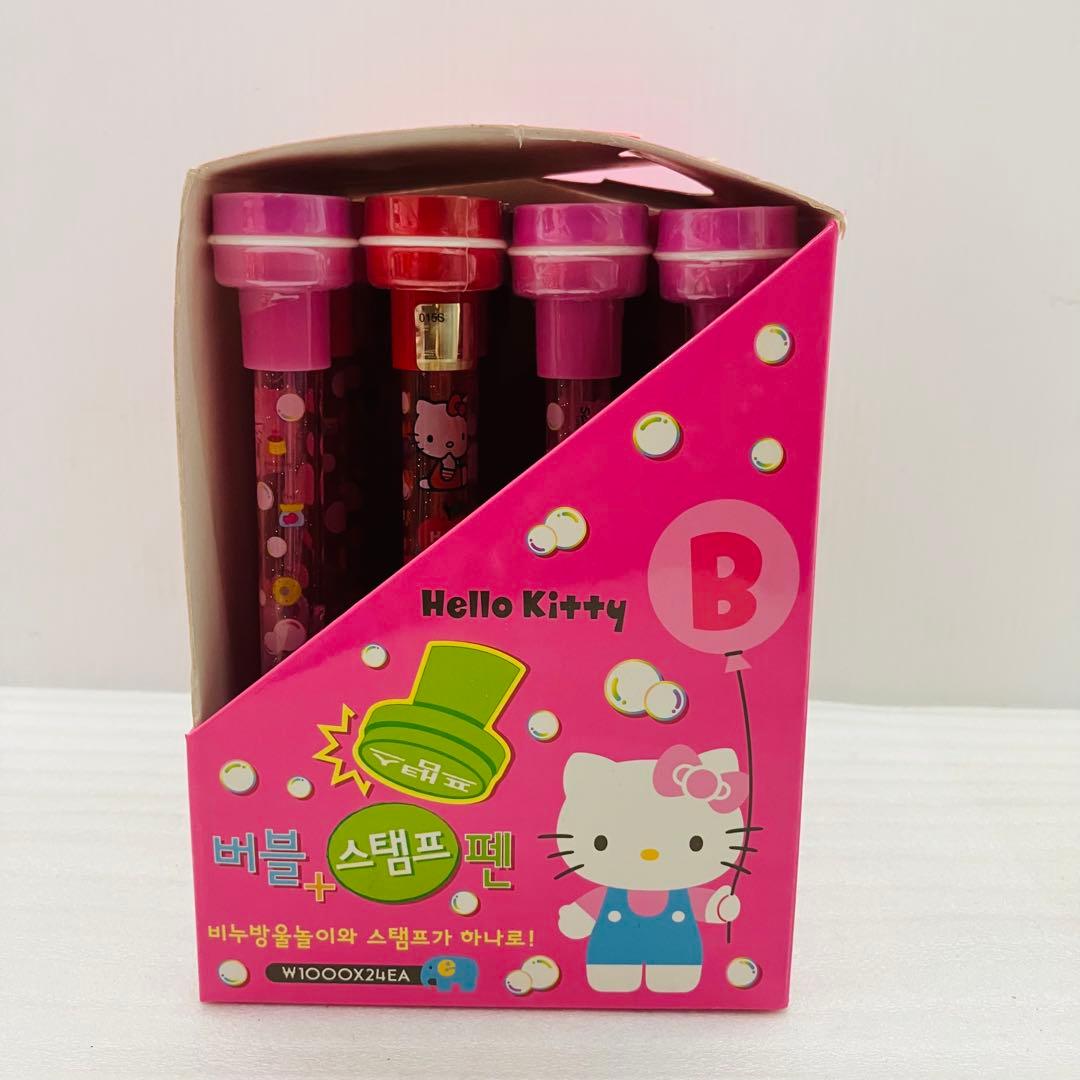 【韓国製】ハローキティ バブルスタンプペン 24本ディスプレイ付き 2008年製