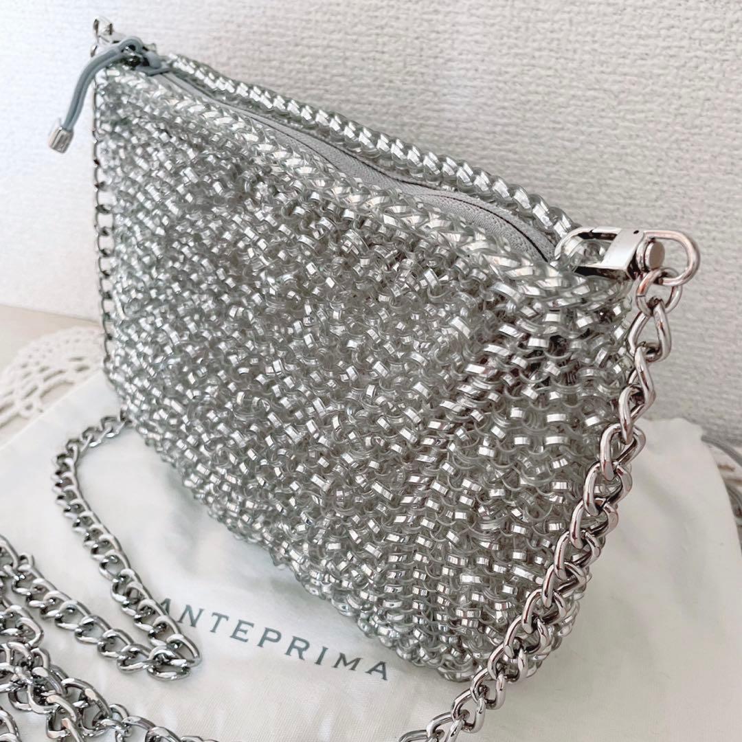 美品　アンテプリマ　ワイヤー　ニュースタンダード　ショルダーバッグ　シルバー