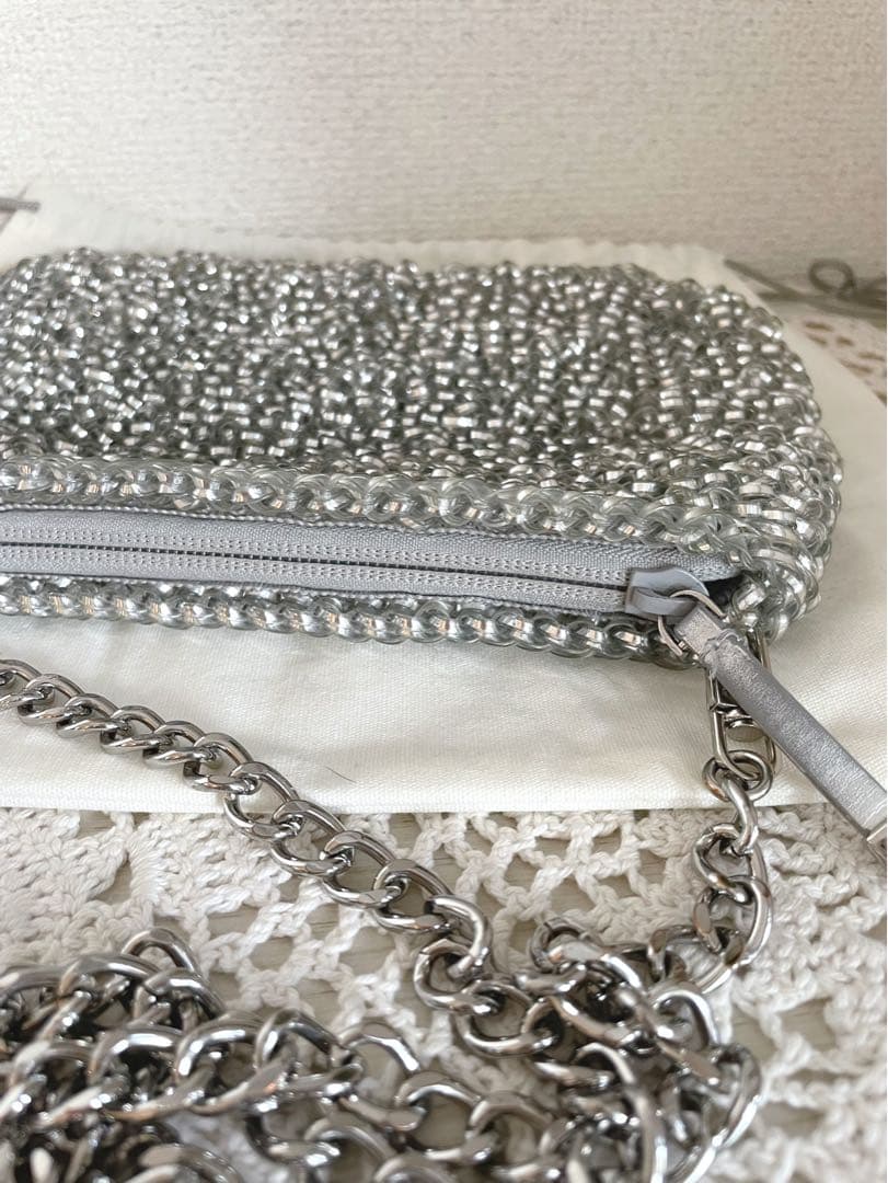 美品　アンテプリマ　ワイヤー　ニュースタンダード　ショルダーバッグ　シルバー