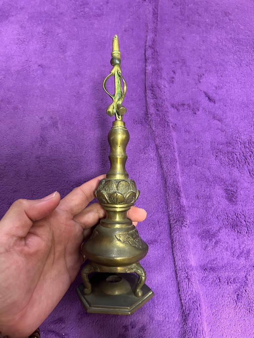 金属工芸 ロウソク立て 仏具 仏教美術 インテリア オブジェ