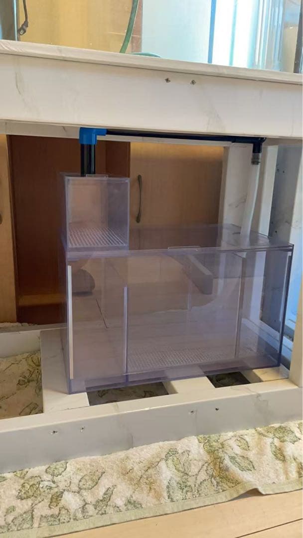 値下げしました‼️引き取り限定⇒120-45-45オーバーフローアクリル水槽 と台