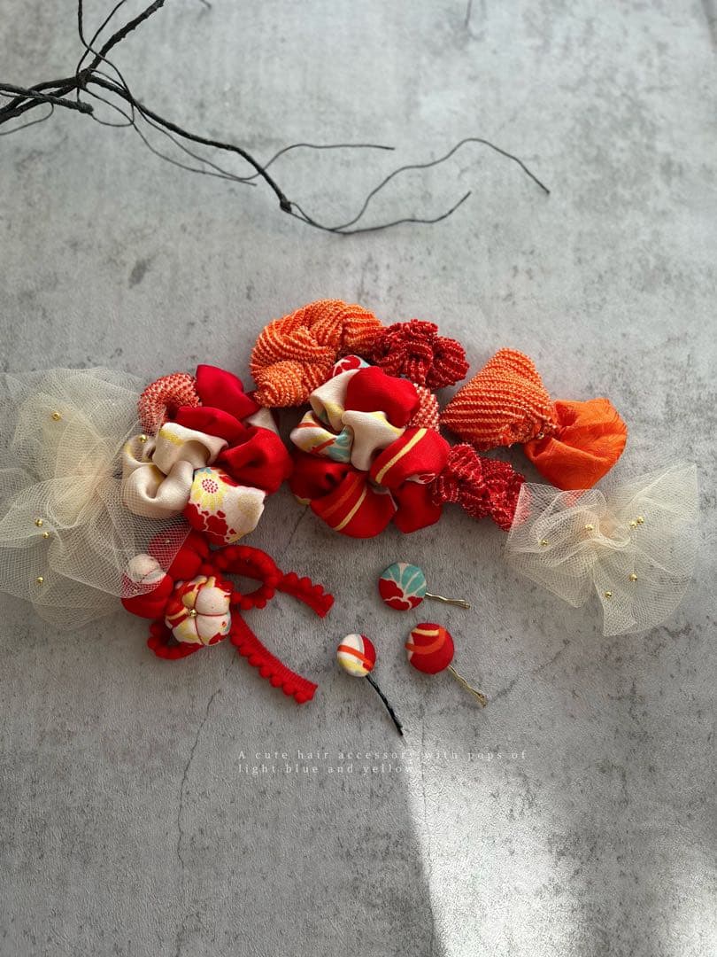 【*i様 七五三　七五三髪飾り　ヘッドドレス　着物髪飾り　リメイク髪飾り　037