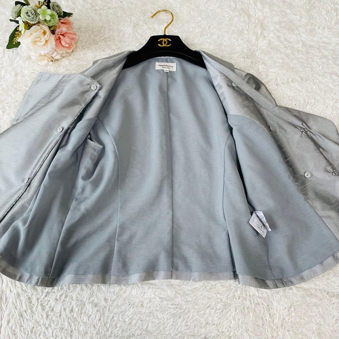 極美品✨東京ソワール　アプロベリー　光沢　マザーズドレス　セットアップ　M