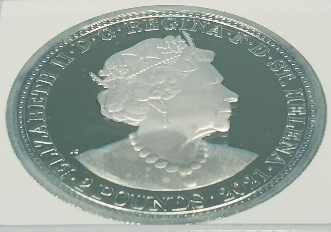 2021 セントヘレナ スリーグレイセス £2 銀貨 NGC PF69UC FR