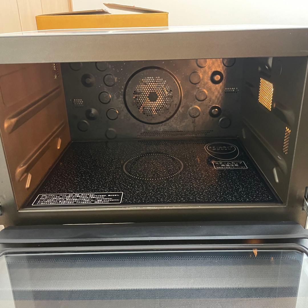 シャープ　加熱水蒸気 スチームオーブンレンジ　ワイド角皿２枚　スチームカップ