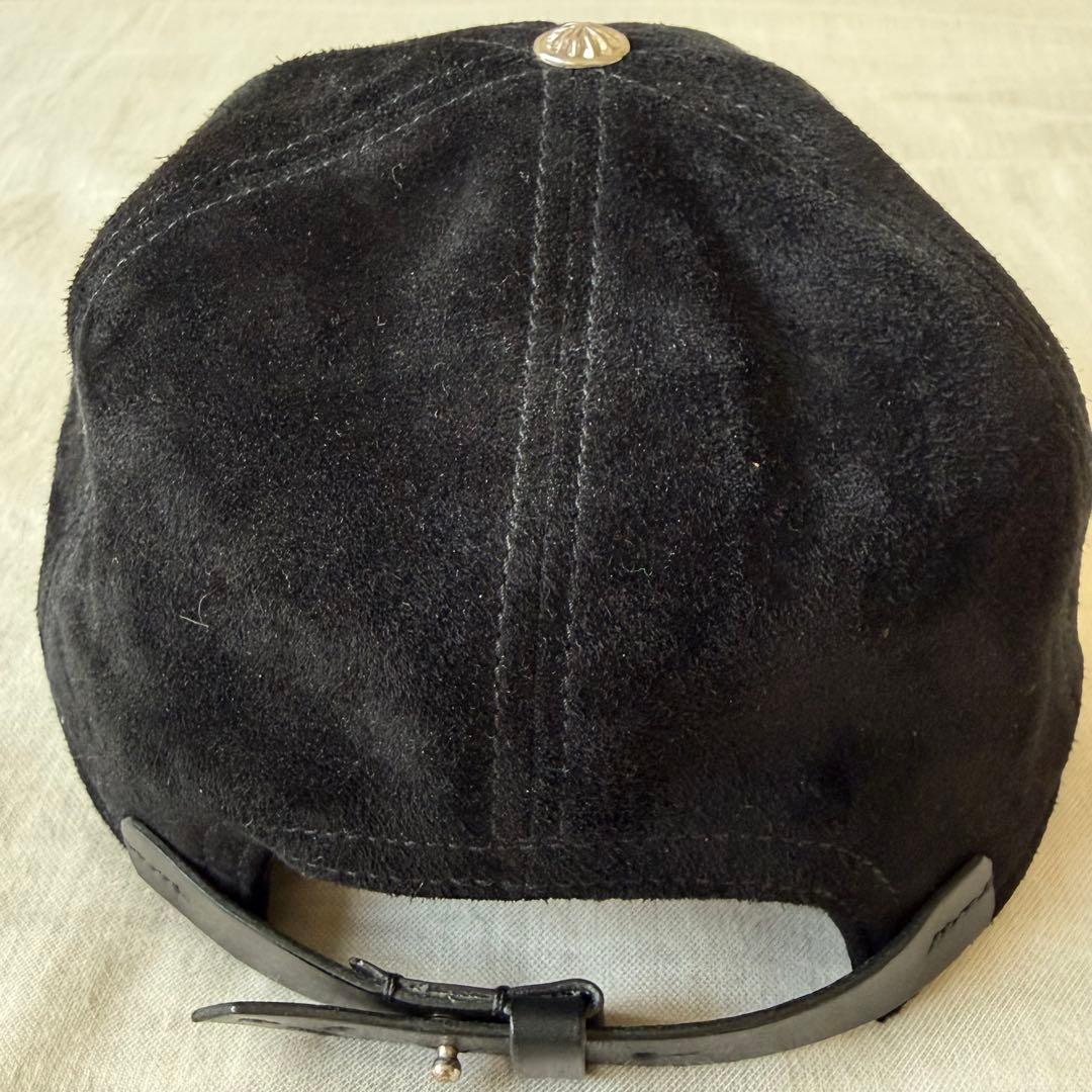 美品 LEATHER&SILVER MOTO レザーキャップ 黒 モトレザー