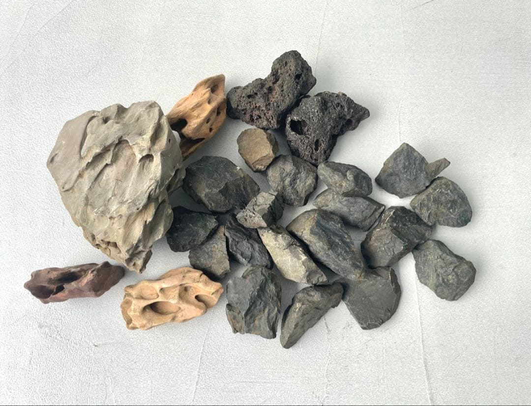 ガラス水槽 中型 収納付き 黒、アクアリウム一式