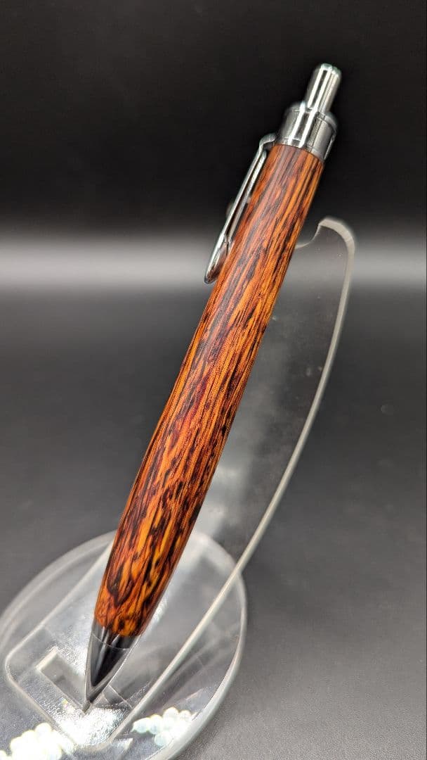 461ペン工房翌檜　極上　黄花梨　変わり杢　木軸シャーペン　ボールペン