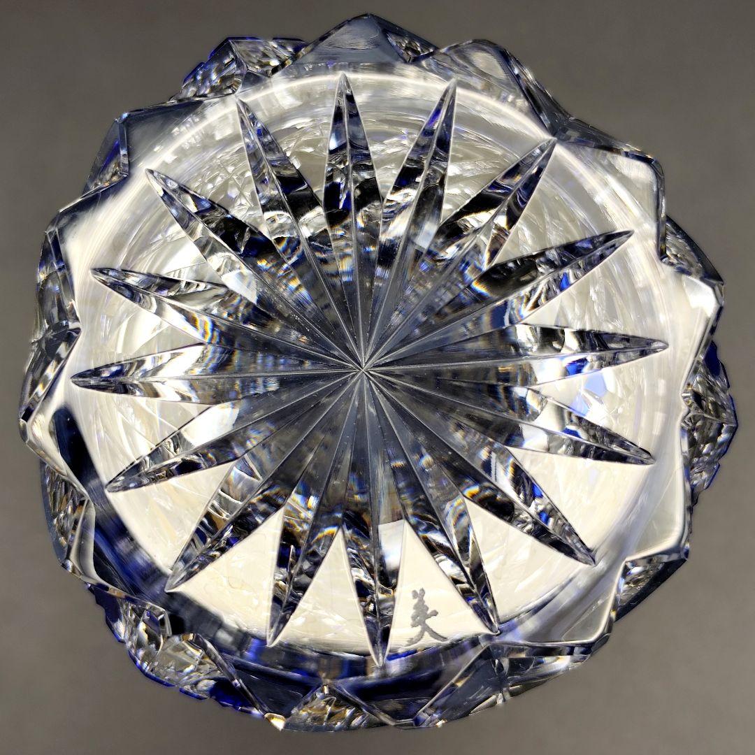 超希少品☆小林英夫 くもの巣切子 江戸切子グラス（切子、江戸切子、薩摩切子）