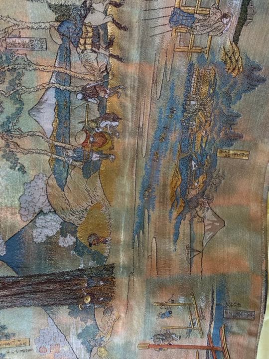 純金箔　プラチナ箔　帯　葛飾北斎　富嶽三十景　元値68万円の品