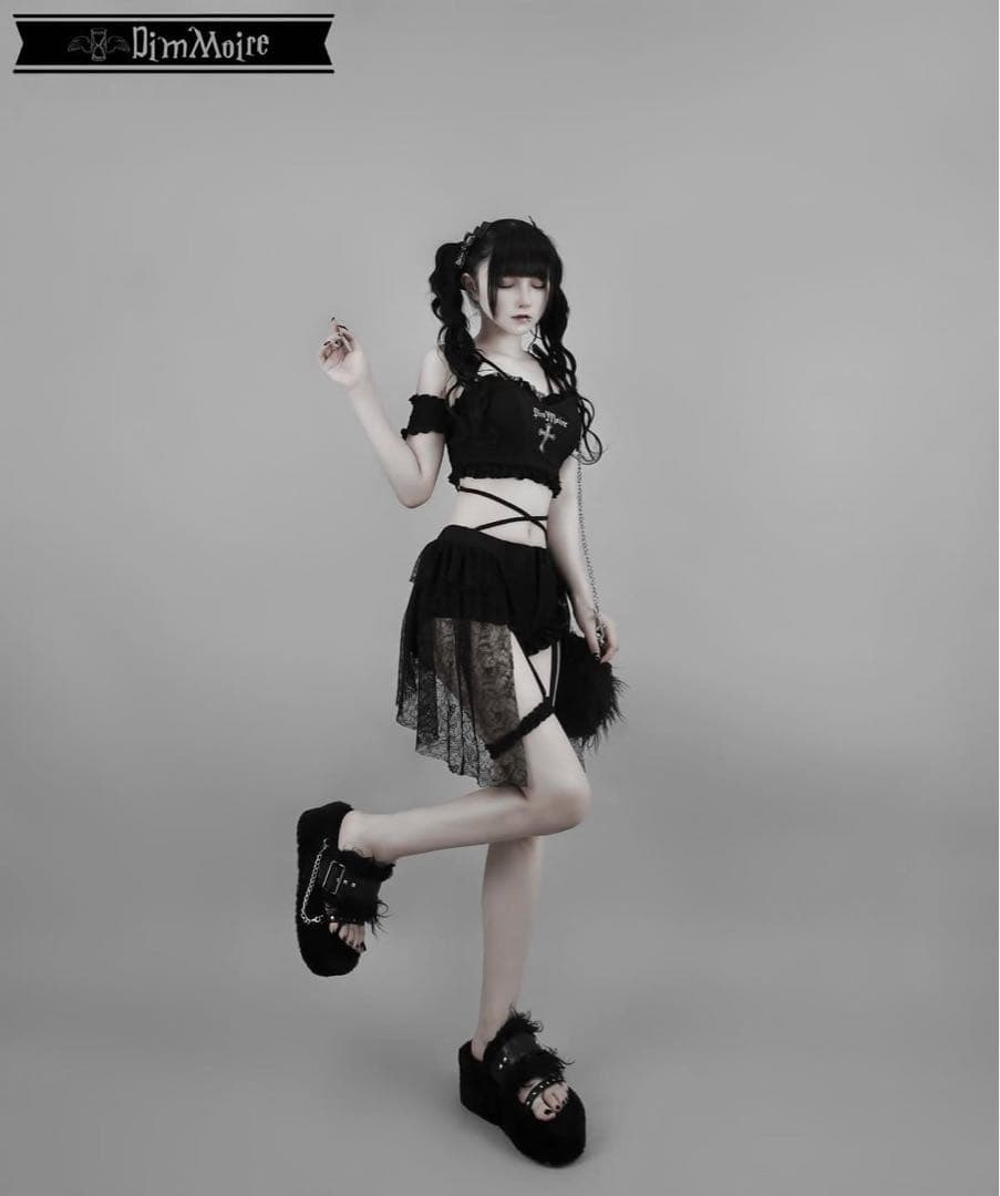 最終値下げ 新品未使用 dimmoire 十字の誓いスイムウェア 黒