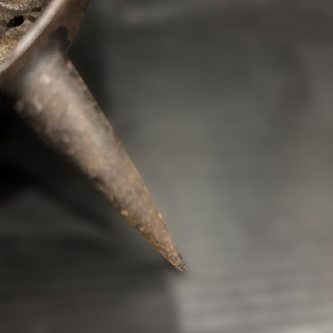 希少】金属製 鬼面 能面 般若系 鋳物 仮面 日本伝統美術 古道具