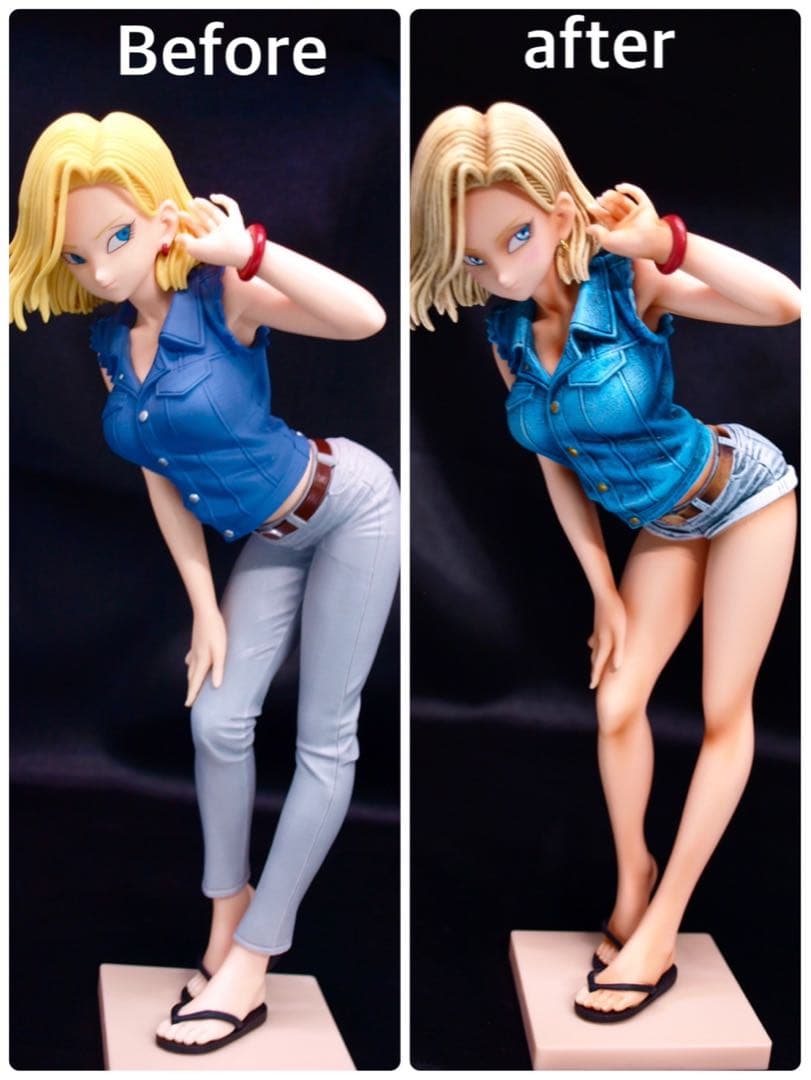 ドラゴンボール 人造人間18号 フィギュア リペイント グリッター&グラマラスA