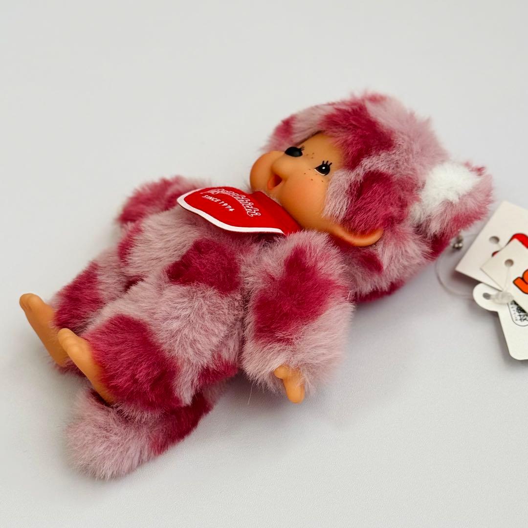 カスタム モンチッチSSキーチェーン ヒョウ柄（ピンク)