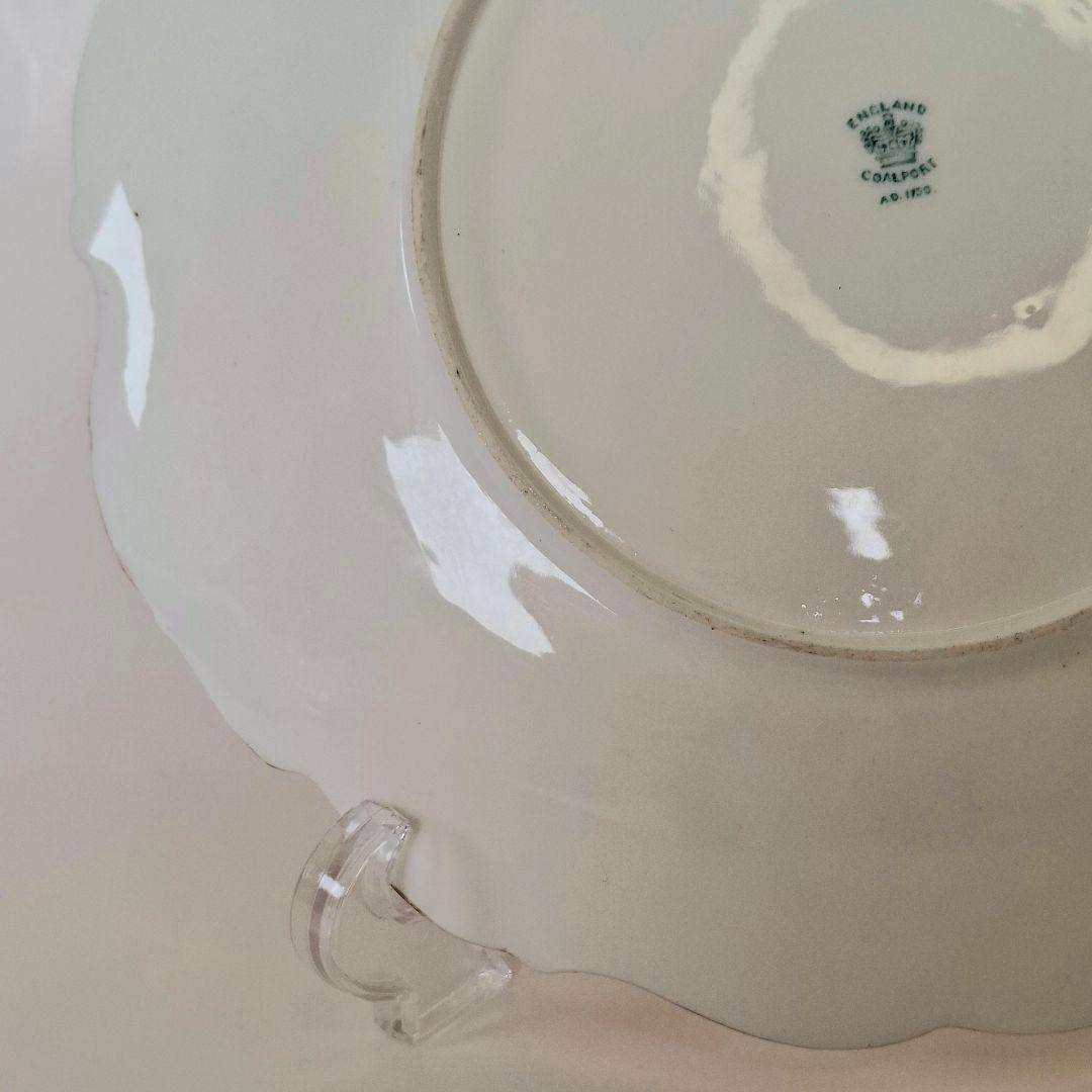 ★極上品★コールポート バットウイング フローラルパネル 黄色 ハンドペイント