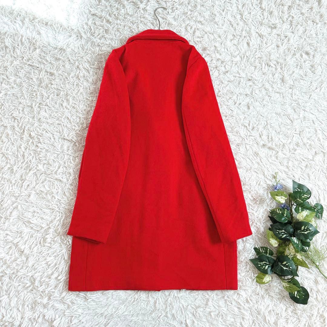 美品⁂マックスマーラ⁂イブルース⁂ウールチェスターコート　イタリア製　レッド
