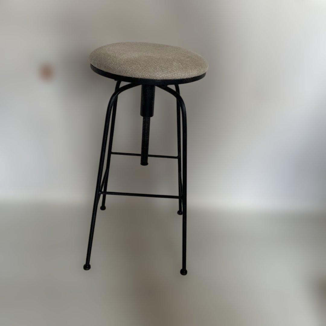 ZARA  リネン スイベル バースツール（回転式）スツールB
