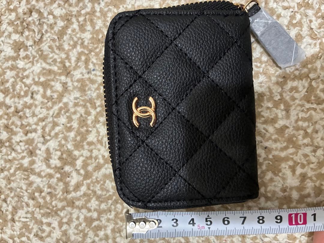 CHANEL ブラック ゴールド　レザー ケース、カードケース　ノベルティ