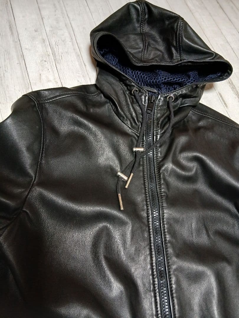 DIESEL　レザーフーディー　XXL