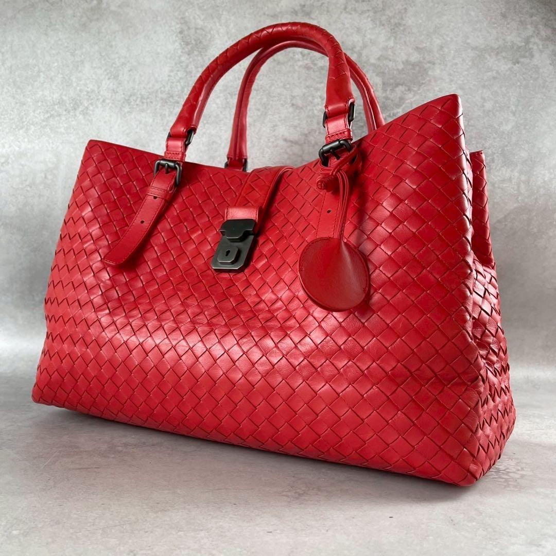 ボッテガヴェネタ ハンドバッグ ローマ ロック付き イントレチャート 本革