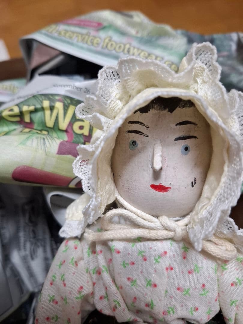 アンティーク雑貨★ペグドール人形★チャイナヘッドドール★ミニョネットビスクドール