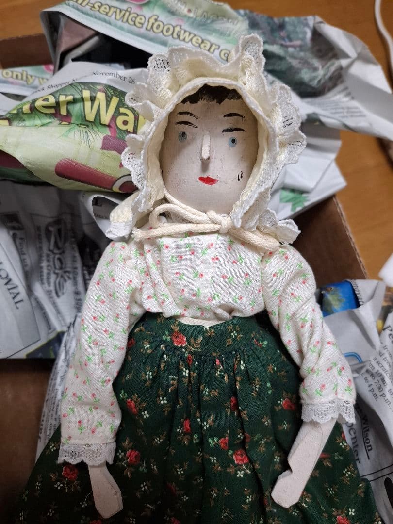 アンティーク雑貨★ペグドール人形★チャイナヘッドドール★ミニョネットビスクドール