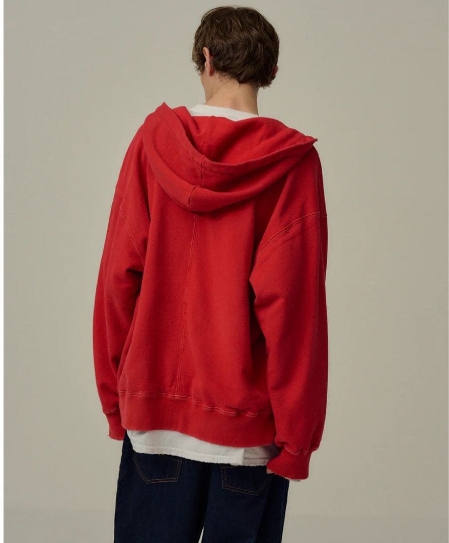 トップス ANCELLM ZIP UP HOODIE(RED)