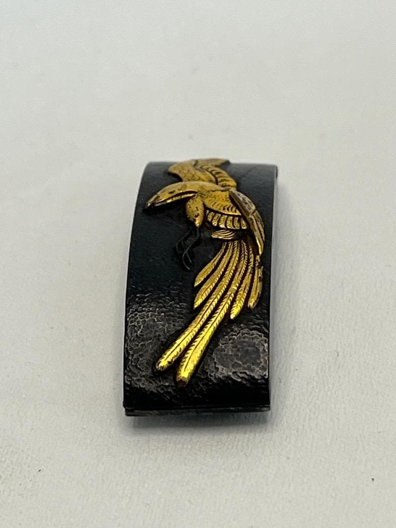 金工　金細工　彫金　帯留　目貫 鳳凰図　煙草金具　刀装具　年代物