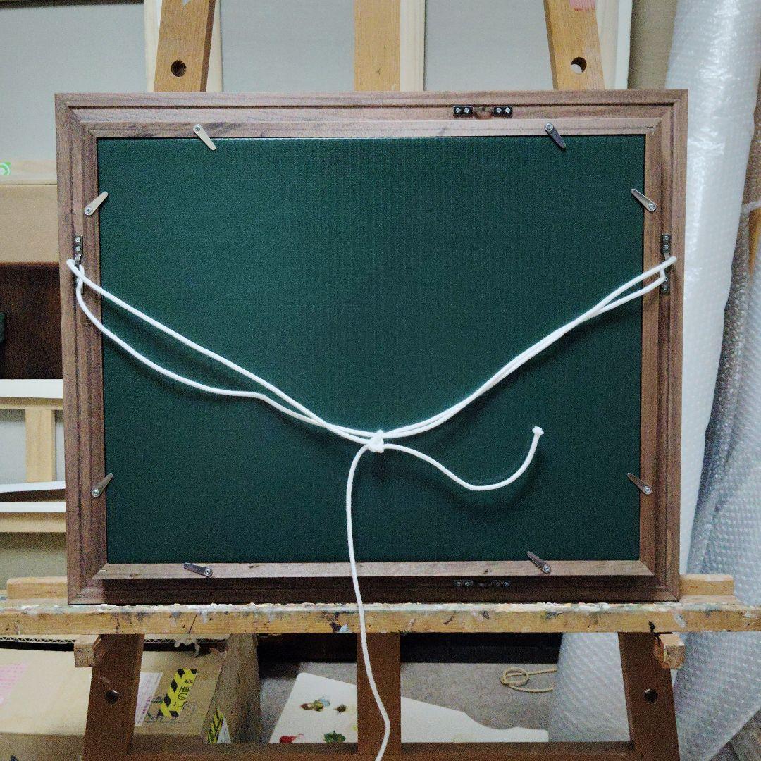 絵画、額装、油彩、F6号、7月のひまわり畑、佐原聖春