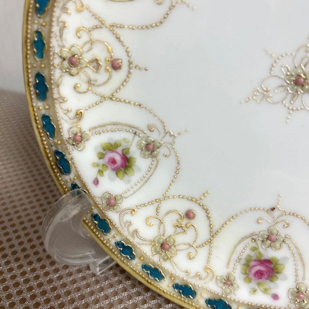 オールドノリタケ　ハンドペイント　アンティーク　お皿　プレート　金彩