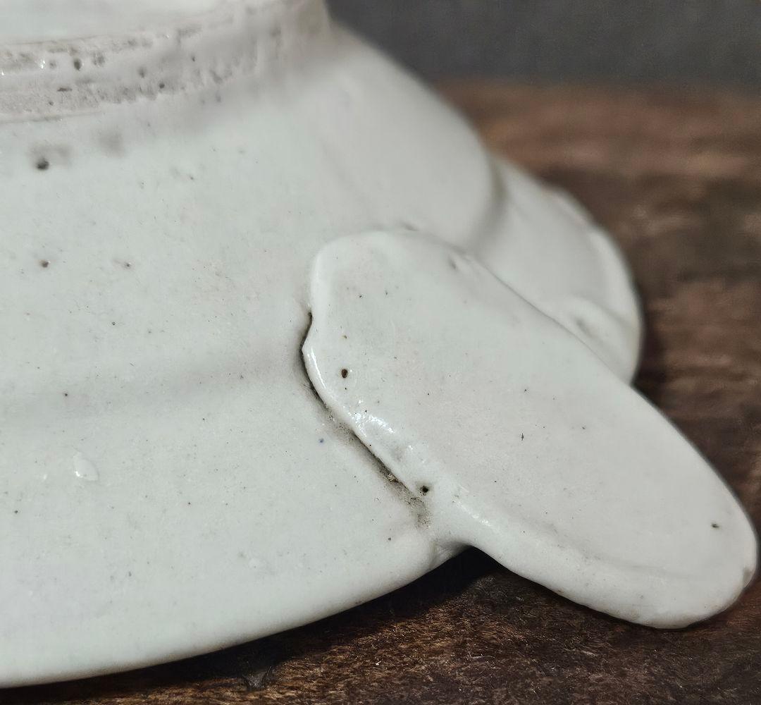 珍品❗】李朝　李朝民芸　青華白磁　取手付　灯火器　たんころ　燭台　行灯　灯り道具