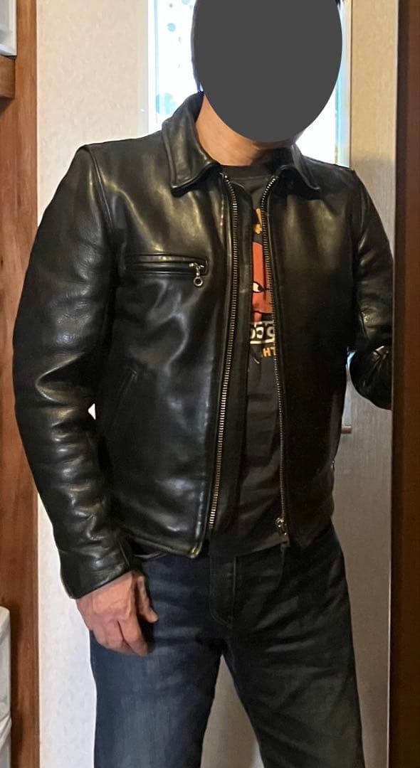 【VANSON】バンソン９D シングルライダースジャケット36 キルトライナー