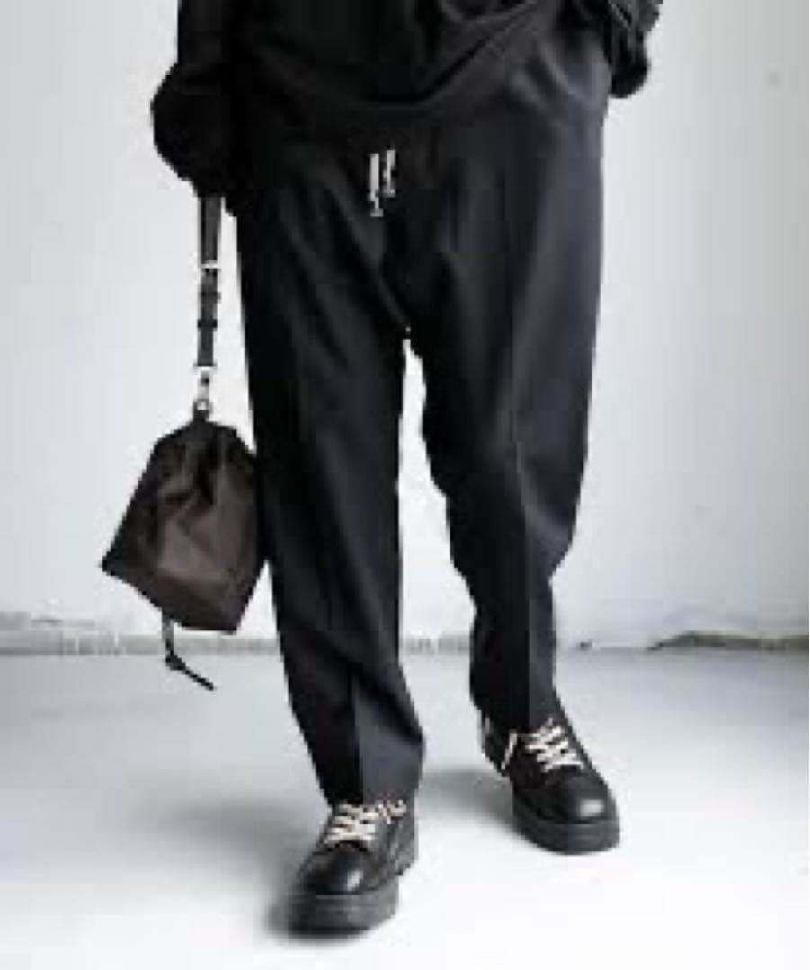 CTHY TECHWOOL BAGGY SARROUEL SLACKS カーキ