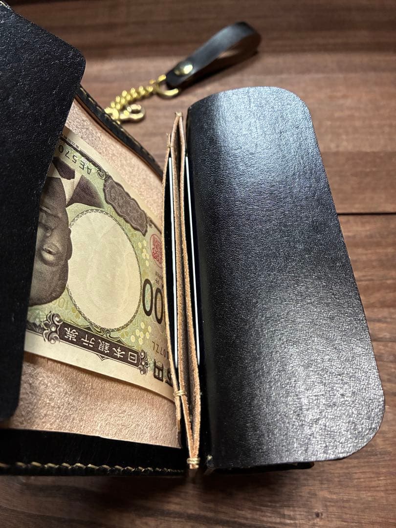 姫路レザー　ミドルトラッカーウォレット