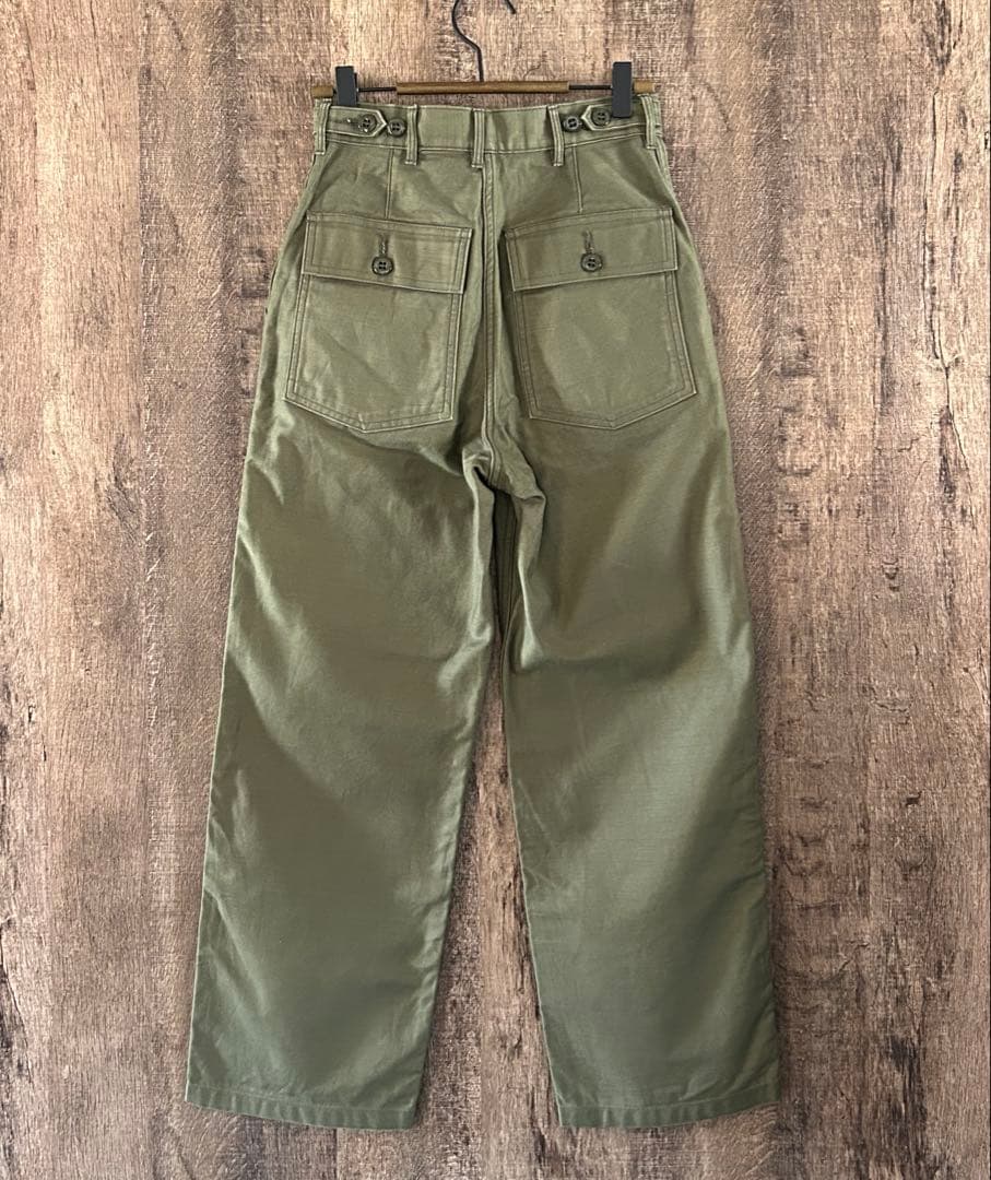 HIKE ハイク バックサテン ベイカーパンツ 13235 オリーブ S