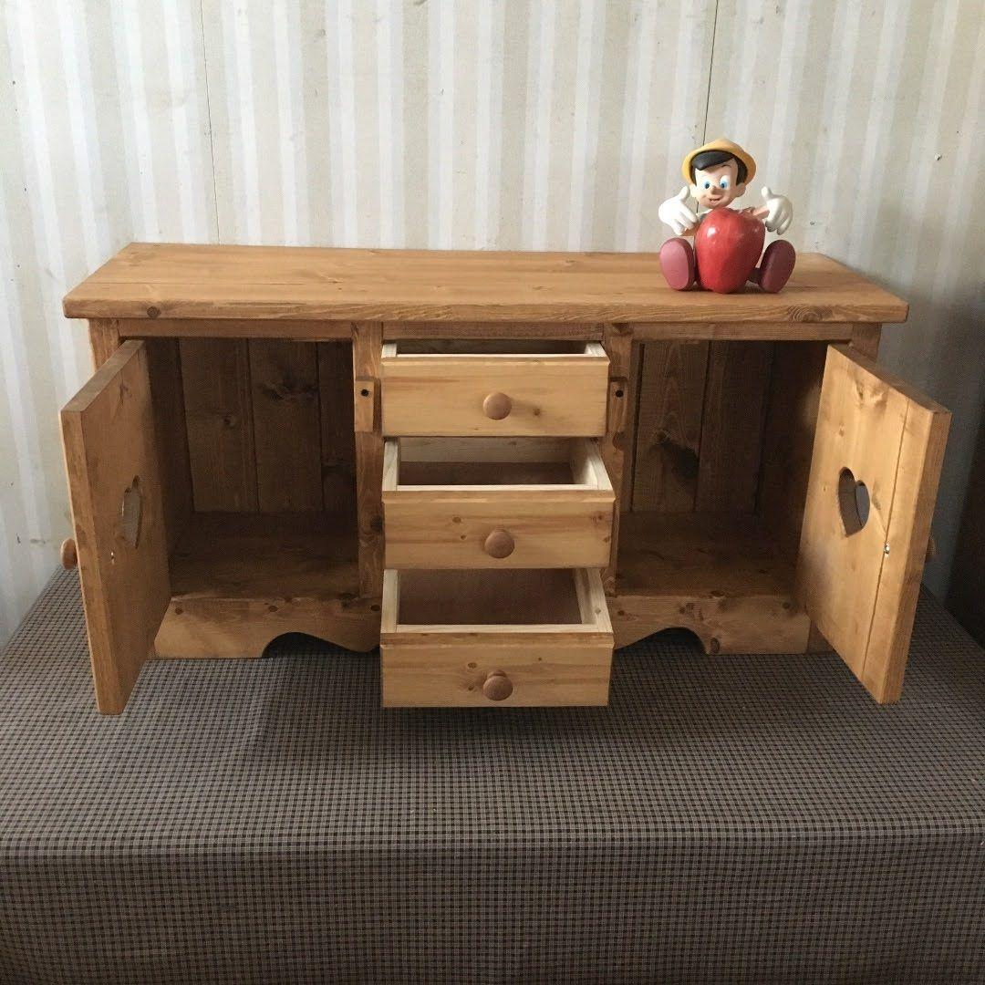 カントリー風テレビボード 木製( mid)