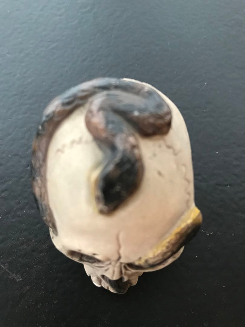 野晒し髑髏 髑髏 ドクロ 陶器 置物 オブジェ 美品 昭和 骨董 コレクター