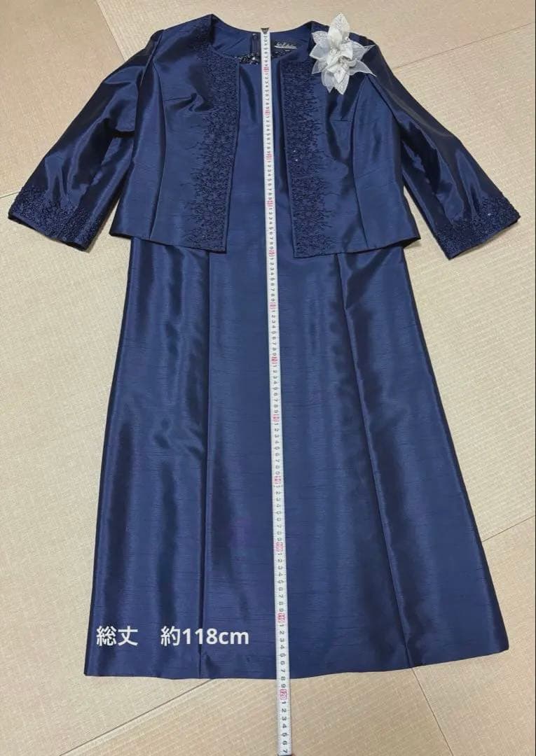 【美品】マザーズドレス　フォーマル　IGIN /イギンジブリーヌ　コサージュ付き