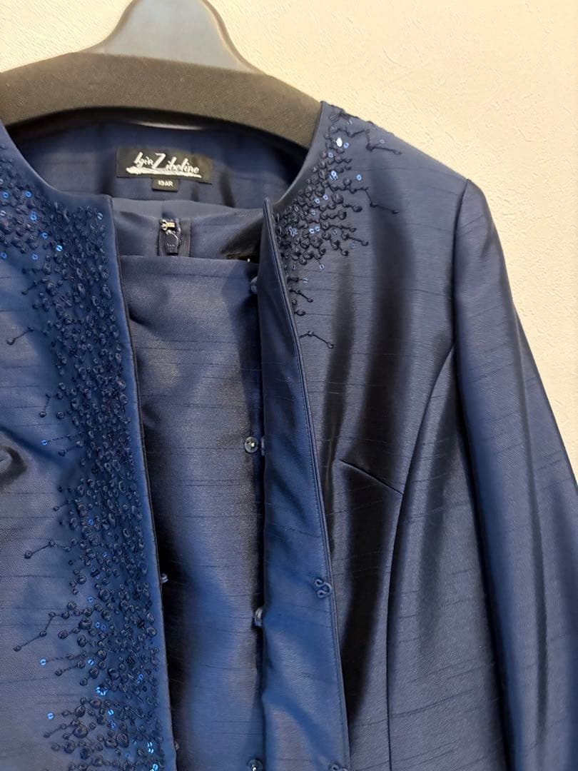 【美品】マザーズドレス　フォーマル　IGIN /イギンジブリーヌ　コサージュ付き