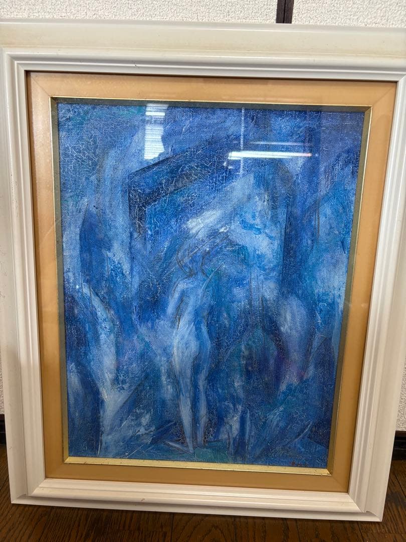 青系油彩額縁作品