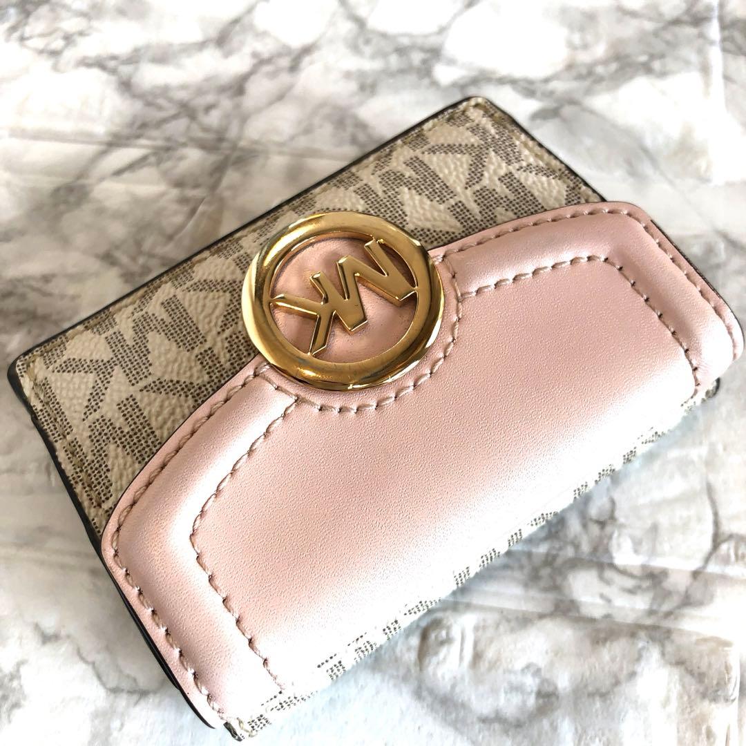 【極美品】マイケルコースMICHAELKORS 三つ折り財布 dark