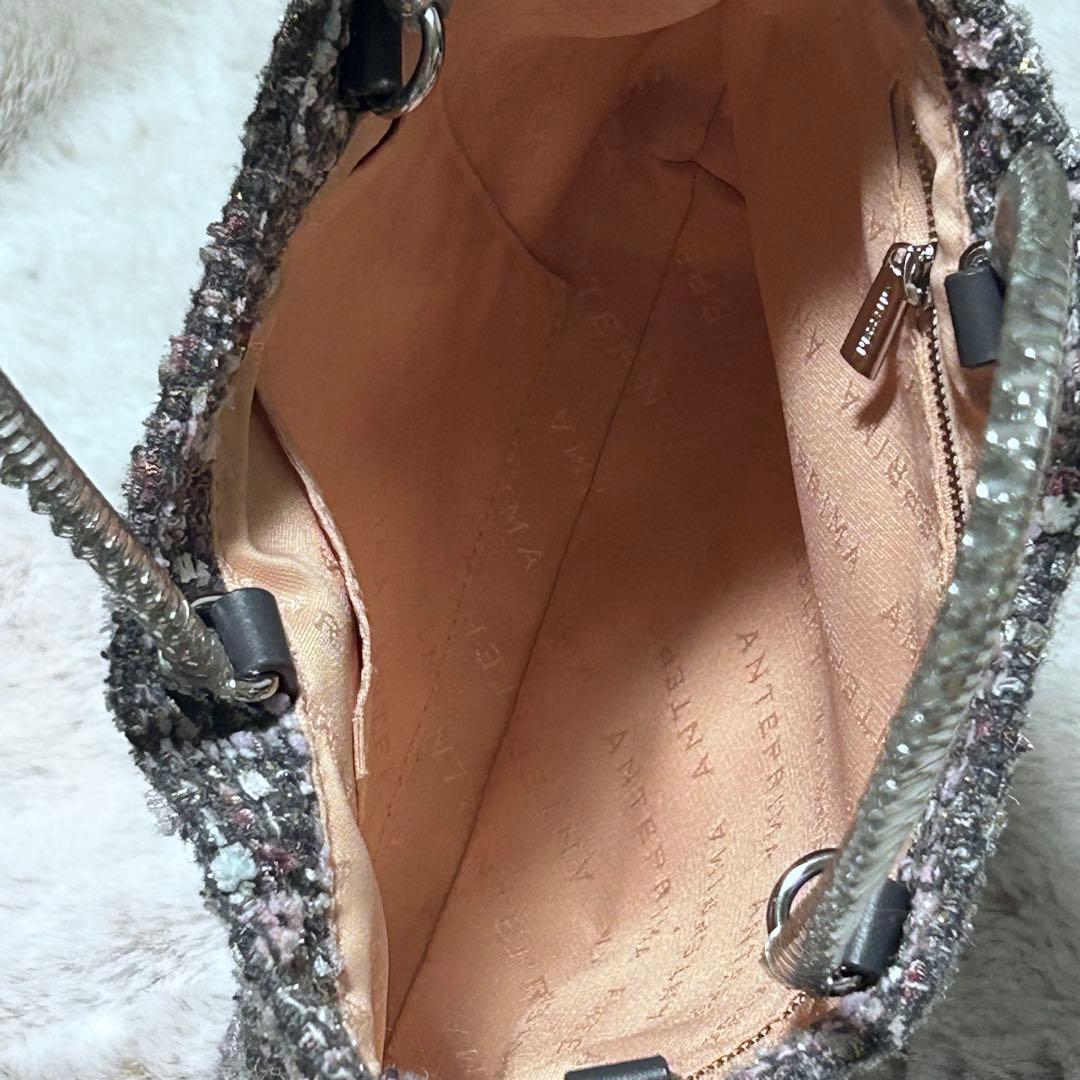 ANTEPRIMA ワイヤー　ツイード　スモール　ミニバッグ　グレー