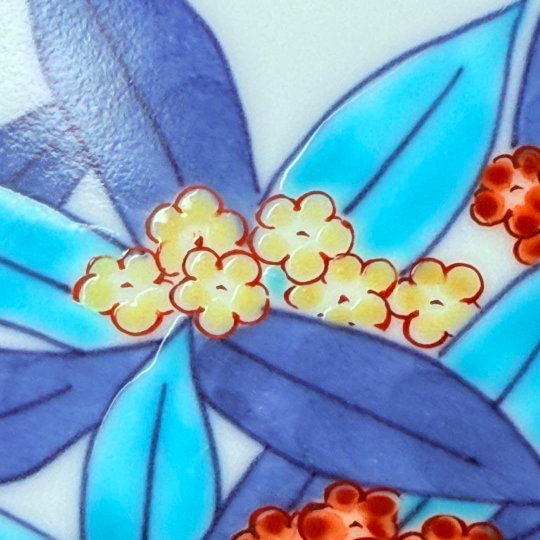 人間国宝　今泉今右衛門　錦沈丁花絵銘々皿　八角形　共箱　高級ライン　日本料理