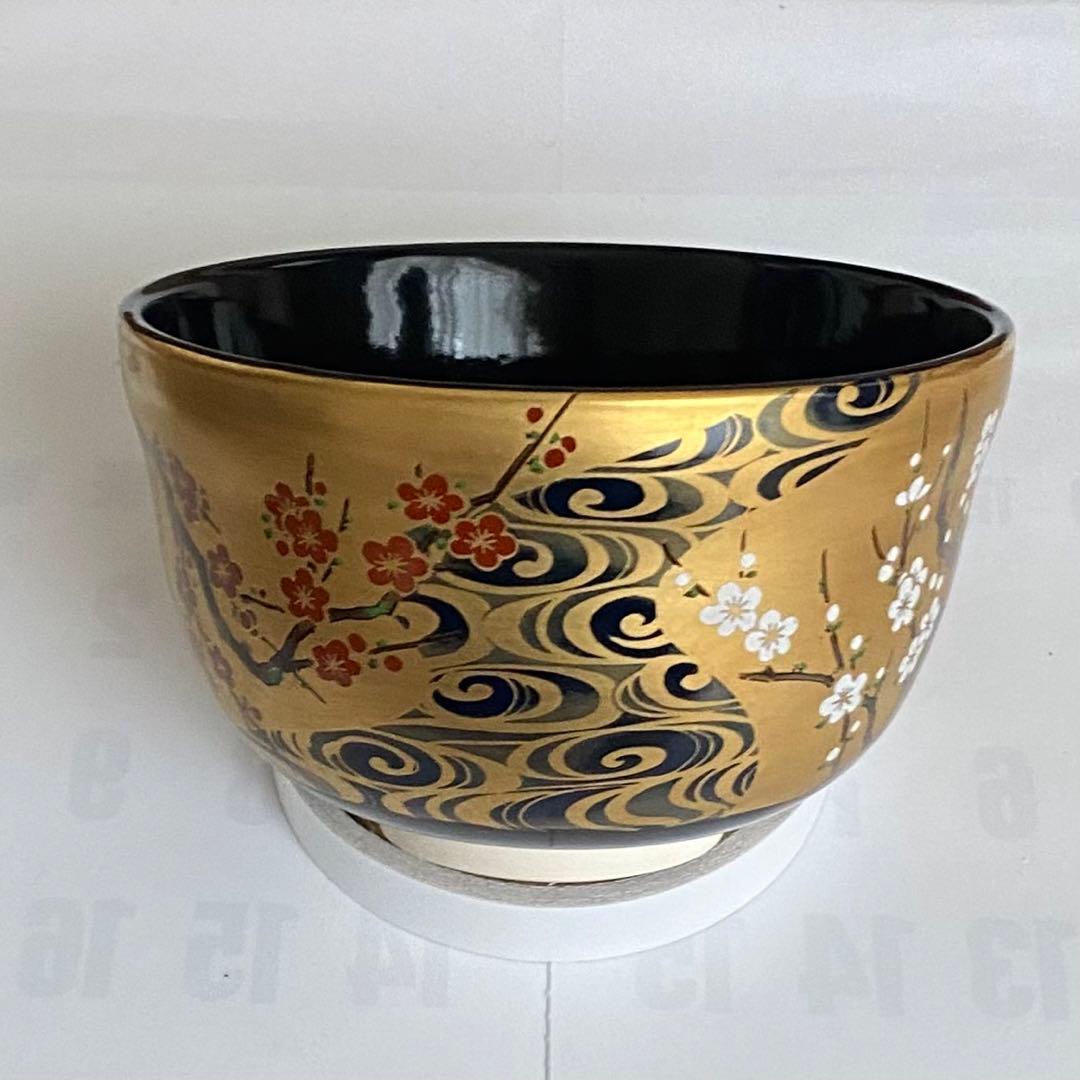 抹茶茶碗　光琳梅　宮地英香　美品　箱なし