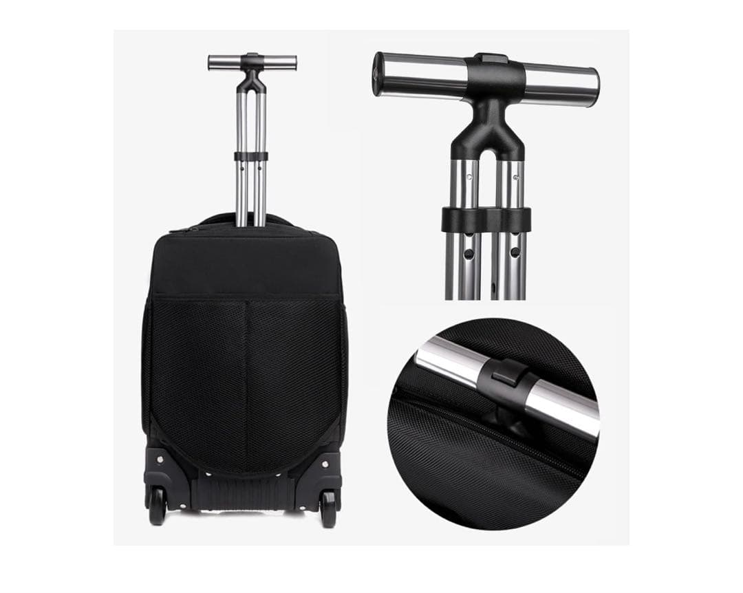 2WAY キャリーバッグ リュック 大容量 、PC収納 黒