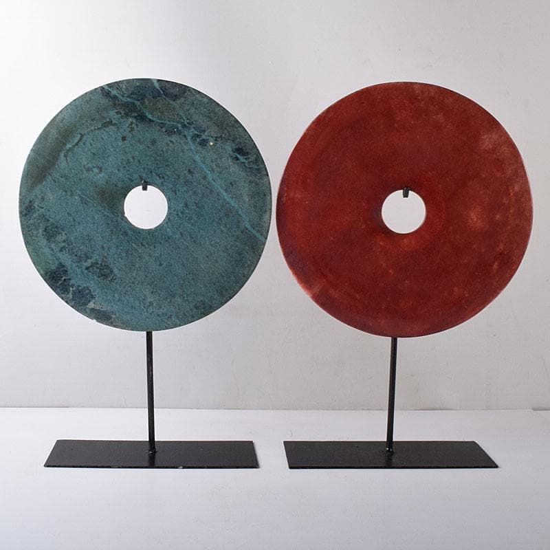 中国　玉石彫刻　オブジェ　置物　合計約6.8㎏　鉄台座　4点　V　R8715H