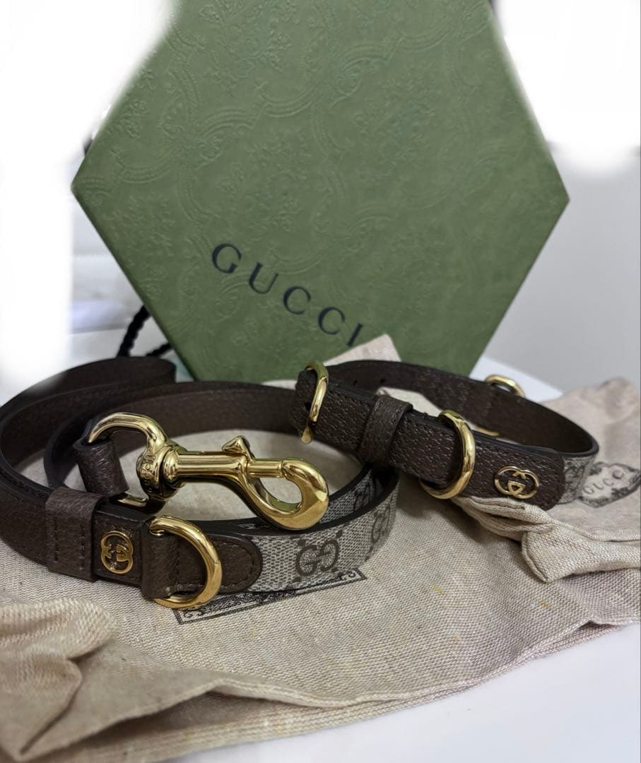 GUCCI ペット　カラー　リード　首輪