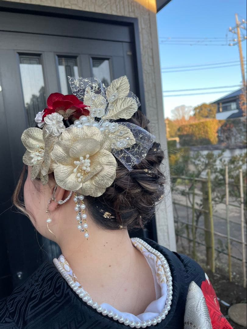 大幅値下げ‼️即発送・美品　正絹 振袖 フルセット 黒 鶴 成人式・前撮り・卒業式